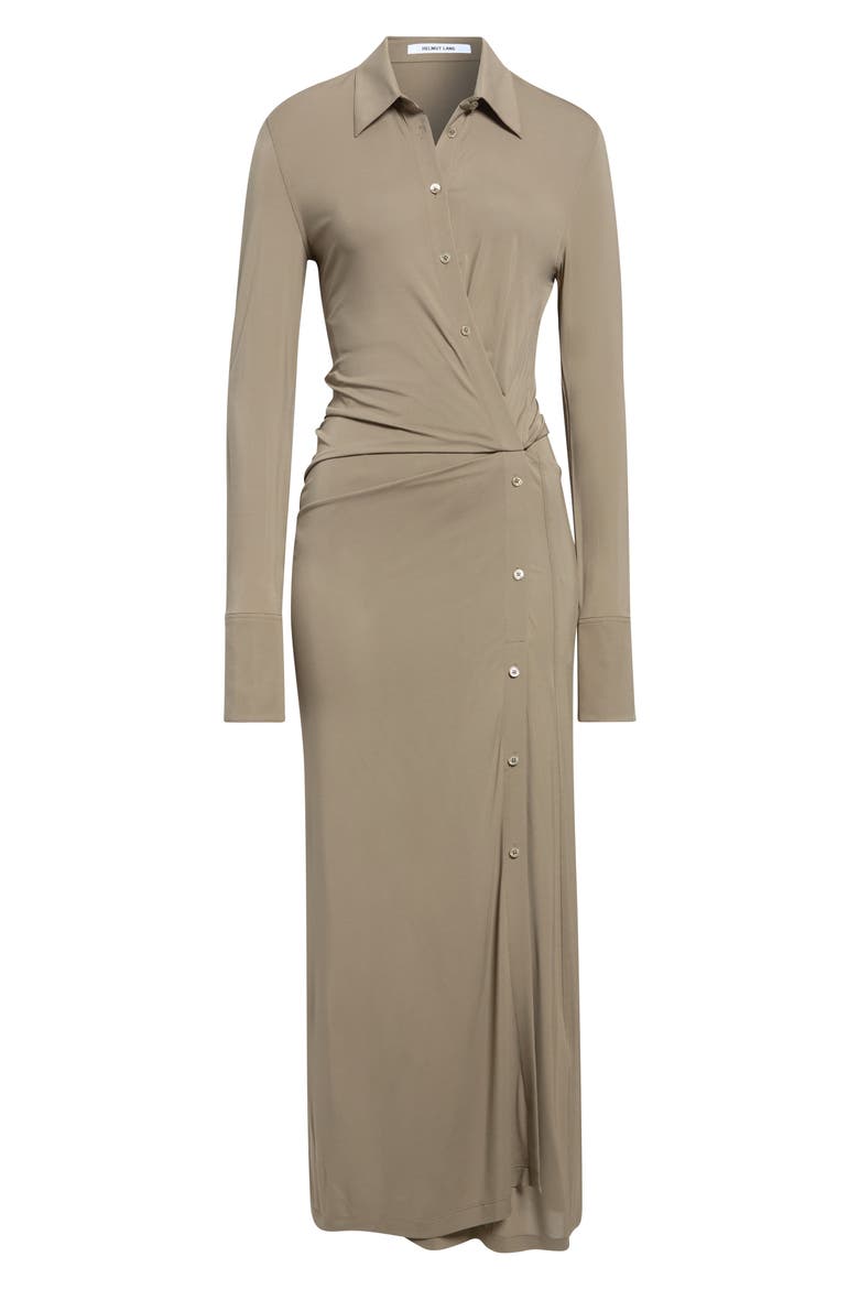 Asymmetric Long Sleeve Dress, Main, color, FALLEN ROCK