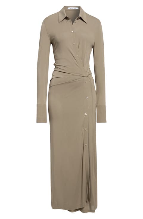 Asymmetric Long Sleeve Dress