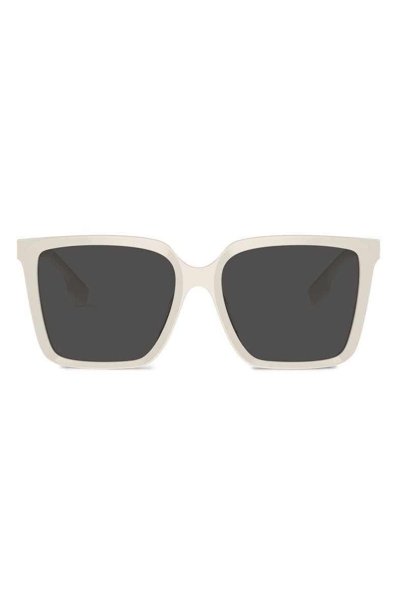 Burberry 57mm Square Sunglasses, Main, color, Milky Ivory