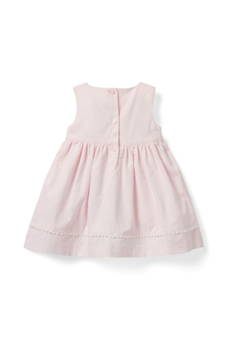 Lace Trim Corduroy Dress, Alternate, color, Pink