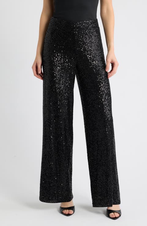 Sequin Wide Leg Pants