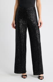Tahari ASL Sequin Wide Leg Pants