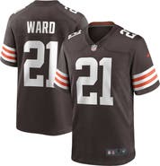 Nike Men's Nike Denzel Ward Brown Cleveland Browns Game Jersey