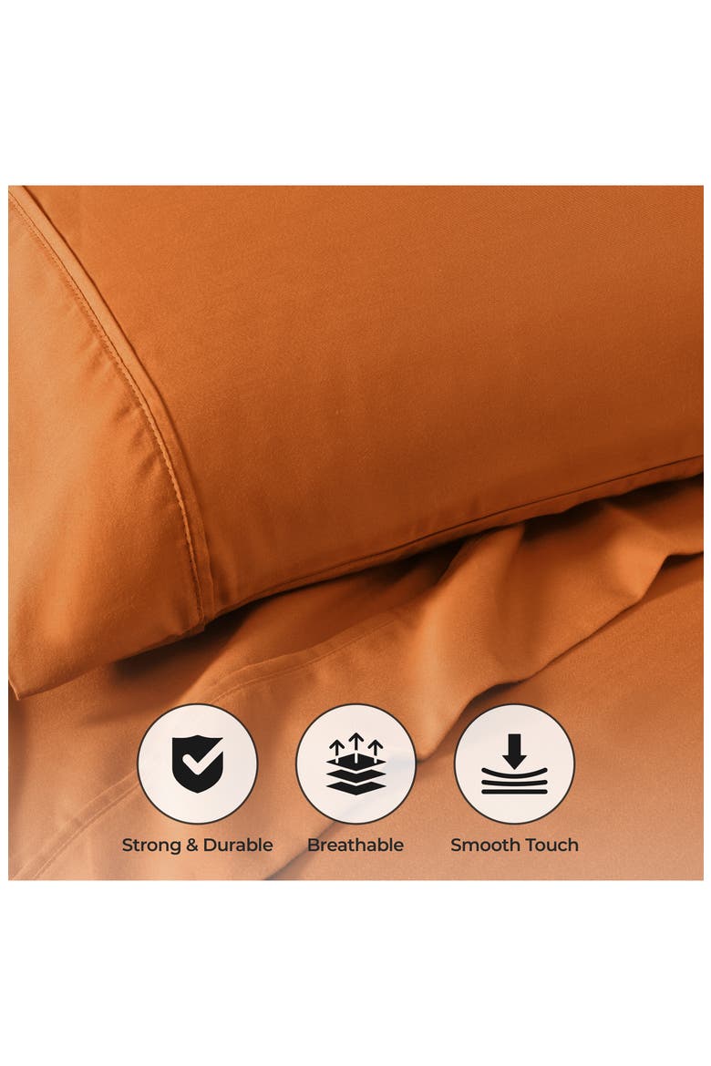 Solid 800 Thread Count Sateen Sheet Set, Alternate, color, RUST