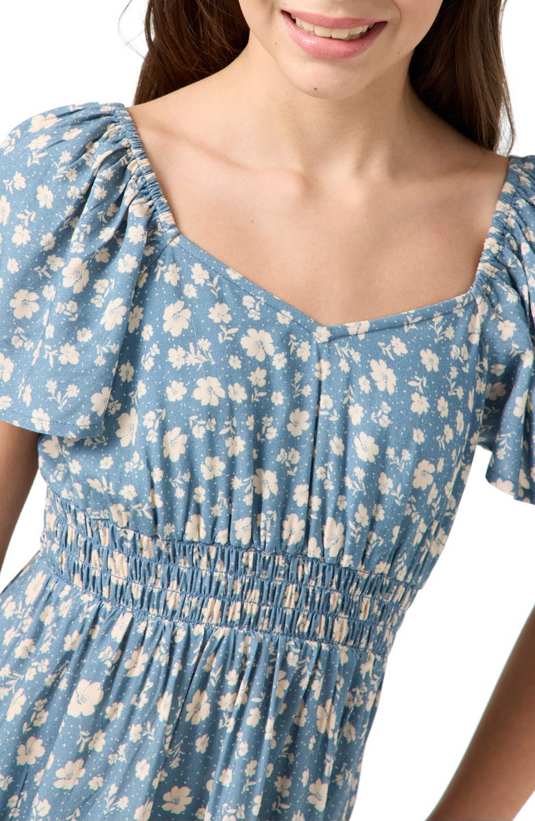 O'Neill Kids' Langley Primrose Floral Dress, Alternate, color, Provincial Blue