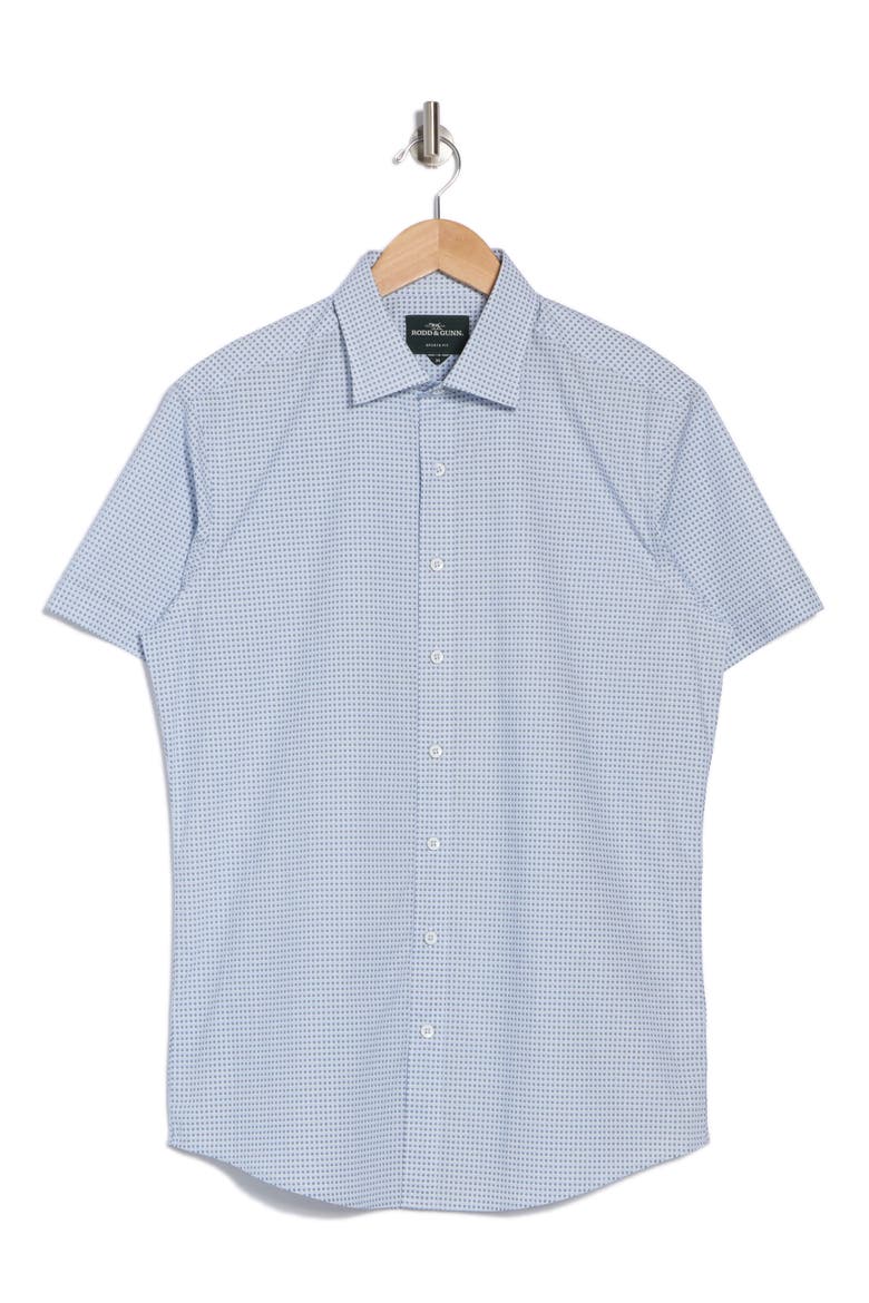 Ness Street Short Sleeve Button-Up Shirt, Alternate, color, PACIFIC BLUE