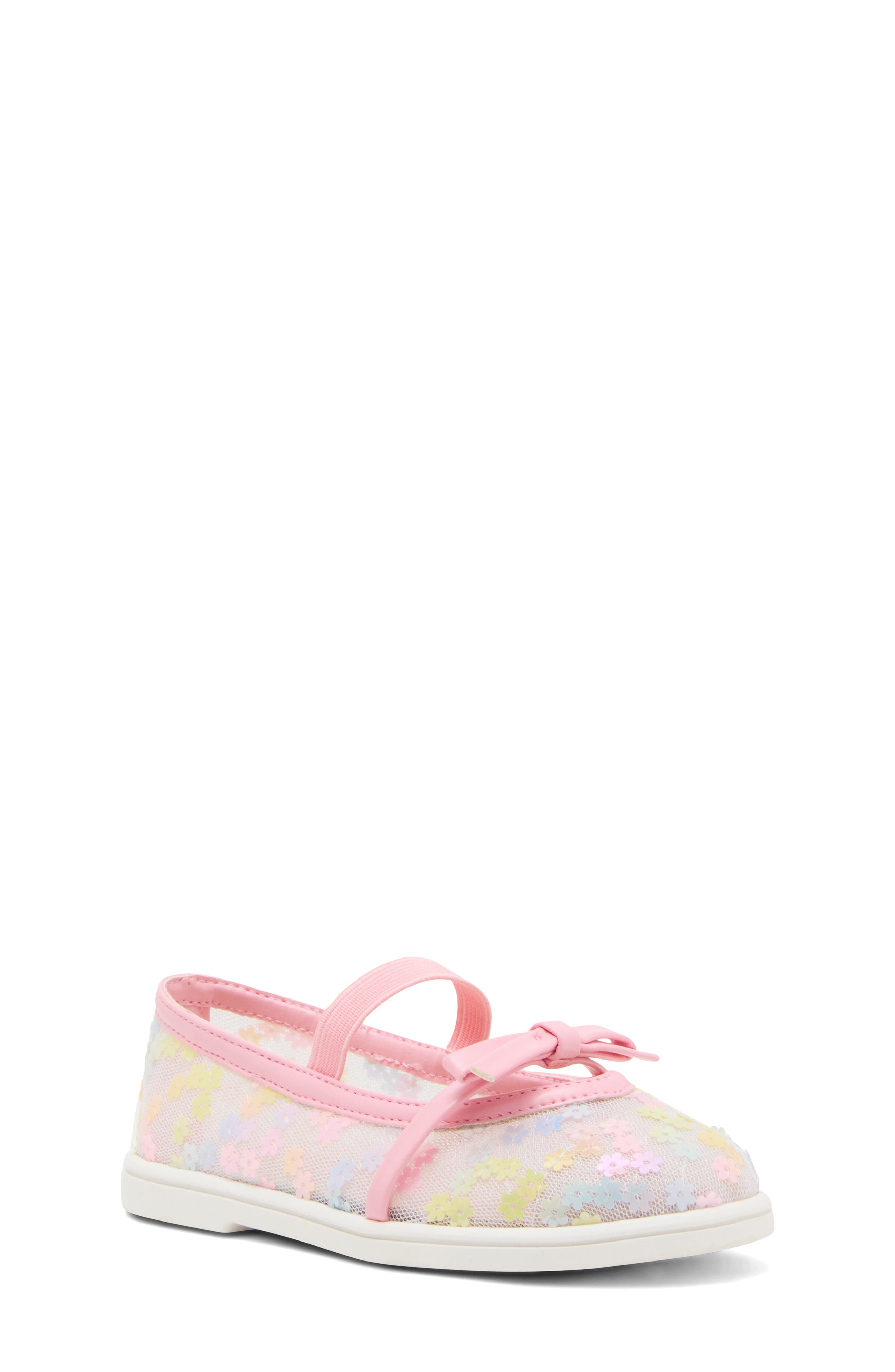 Steve Madden Kids' Tburdie Mary Jane Flat, Main, color, Pink Floral Multi Sequin