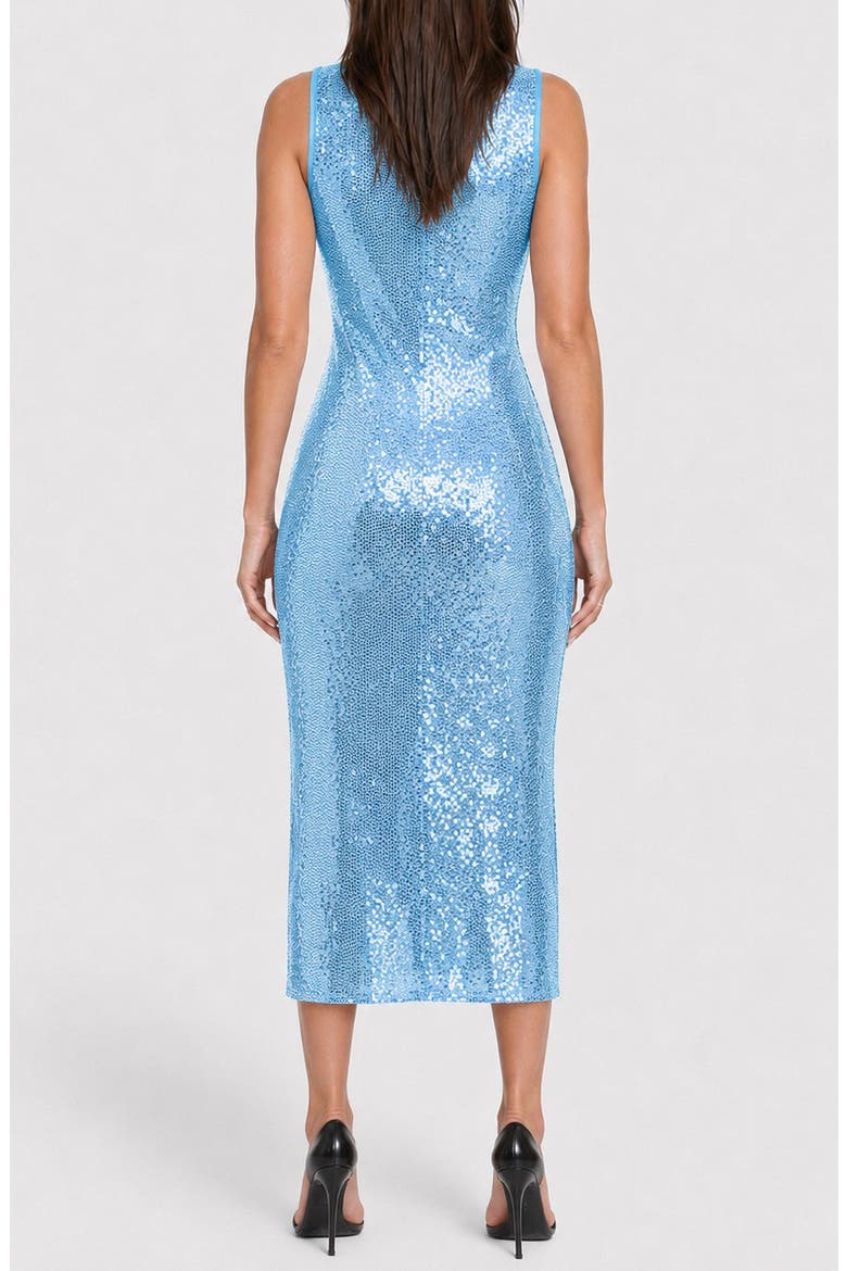 Disco Dot Maxi Dress, Alternate, color, ICE BLUE