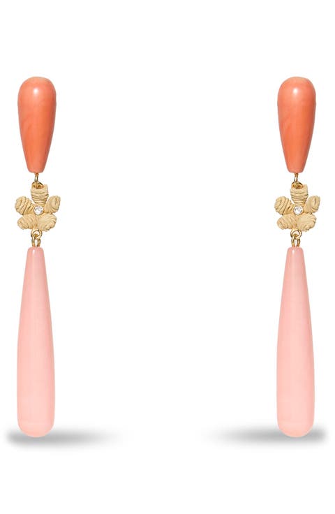 Flamingo Linear Drop Earrings