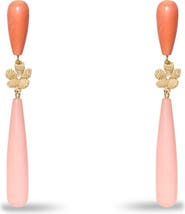 Lele Sadoughi Flamingo Linear Drop Earrings