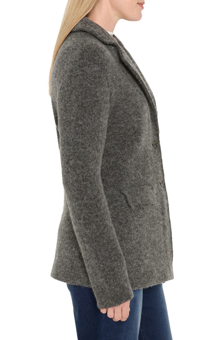NIC+ZOE Brushed Double Knit Blazer, Alternate, color, Charcoal