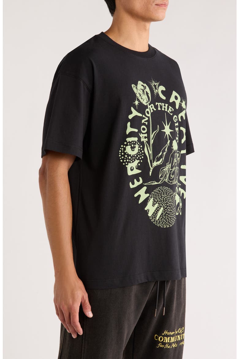 Inner City Creative Cotton Graphic T-Shirt, Alternate, color, BLACK
