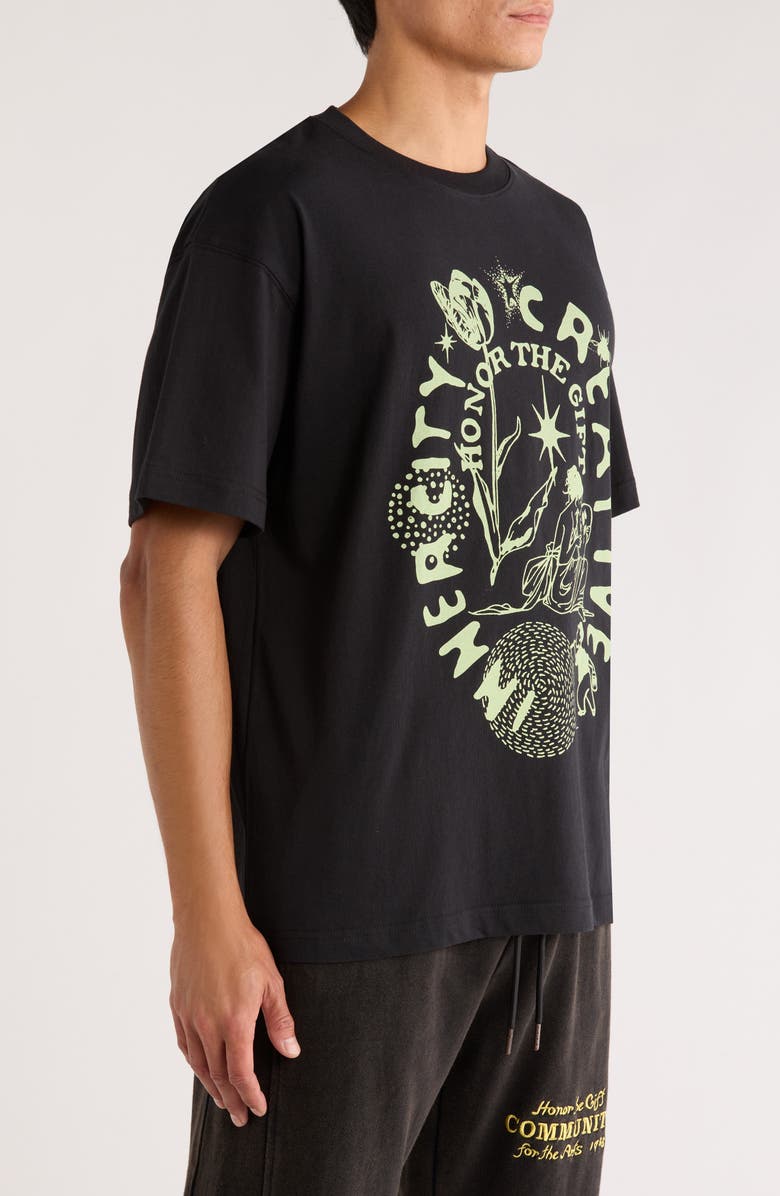 HONOR THE GIFT Inner City Creative Cotton Graphic T-Shirt, Alternate, color, Black