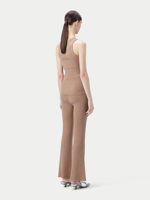 Gobi Mongolian Cashmere Cotton Silk Cashmere Tank Top In Timber Wolf