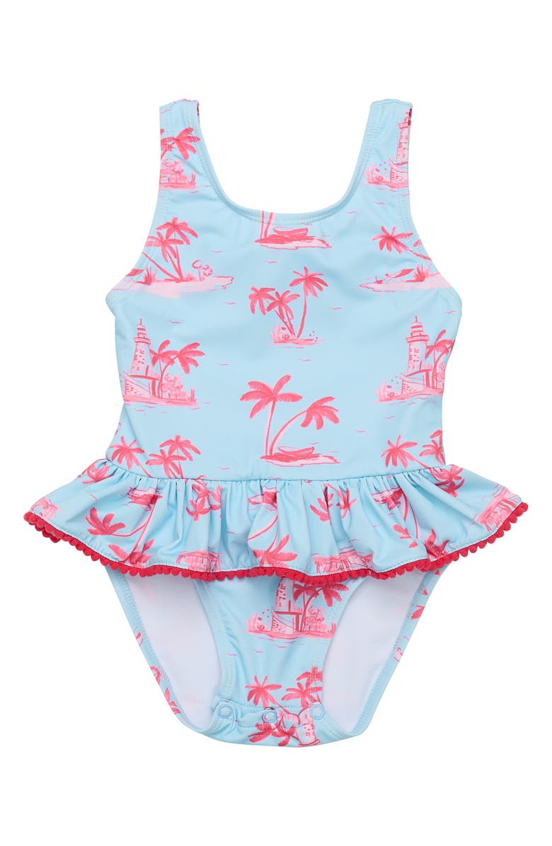Snapper Rock Kids' Lighthouse One-Piece Swimsuit, Main, color, 