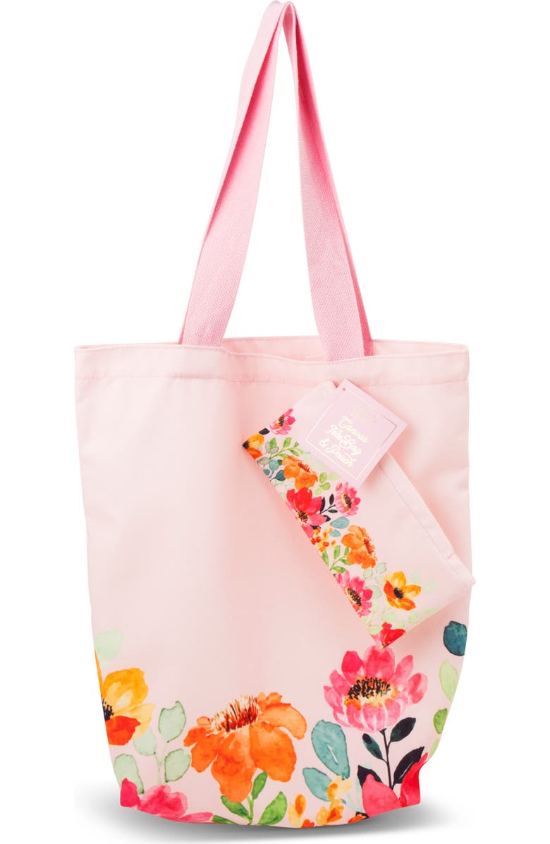 Core Home Floral Canvas Tote Bag, Alternate, color, Pink Multi