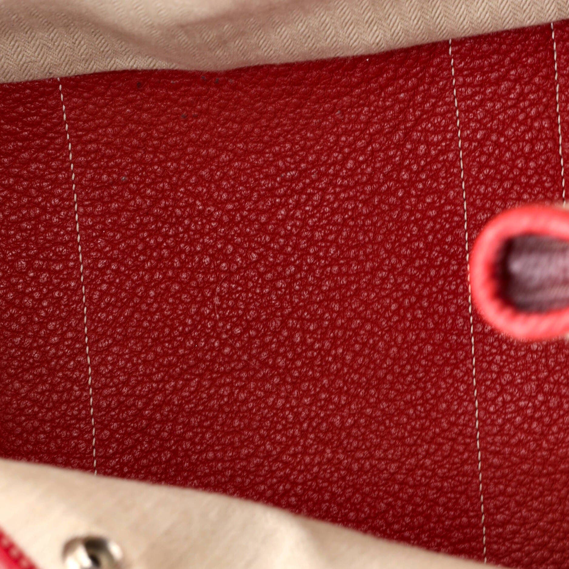 Pre-Owned Hermes Garden Party Tote Leather 36, Alternate, color, Rouge Casaque