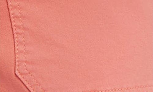 Nydj Diana Relaxed Fit Raw Hem Cuffed Denim Shorts In Coral Haze