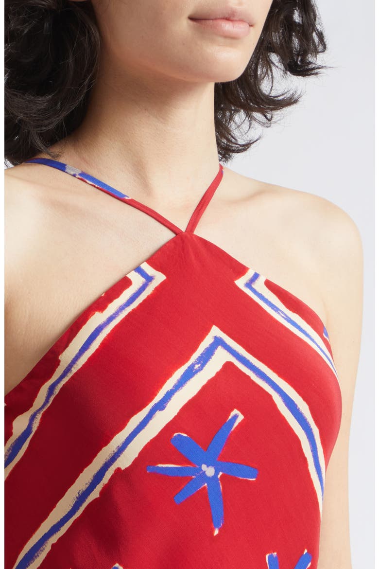 Cubism Halter Maxi Dress, Alternate, color, PAINTED FOULARD