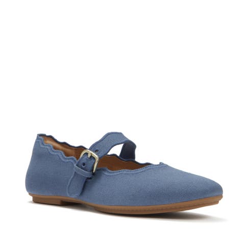 Delicato  Wave Edge Canvas Mary Janes