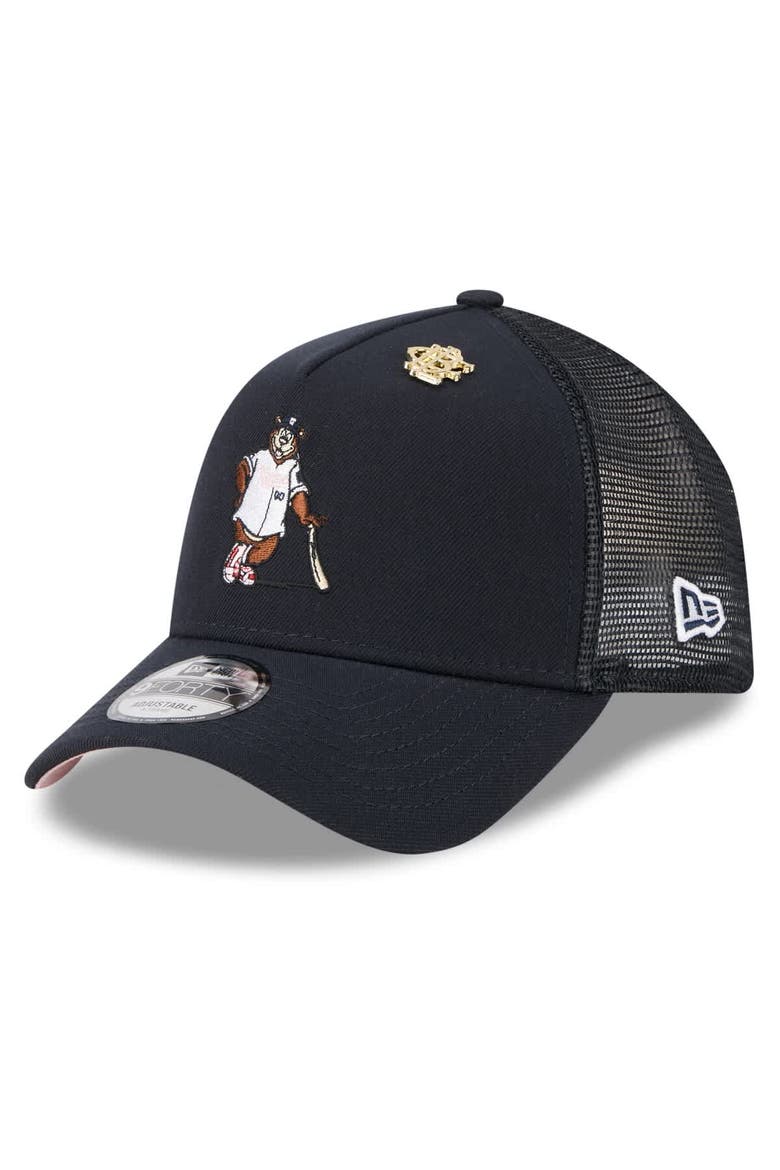 Men's New Era  Navy Minnesota Twins 2025 Big League Chew A-Frame 9FORTY Adjustable Trucker Hat, Main, color, Navy