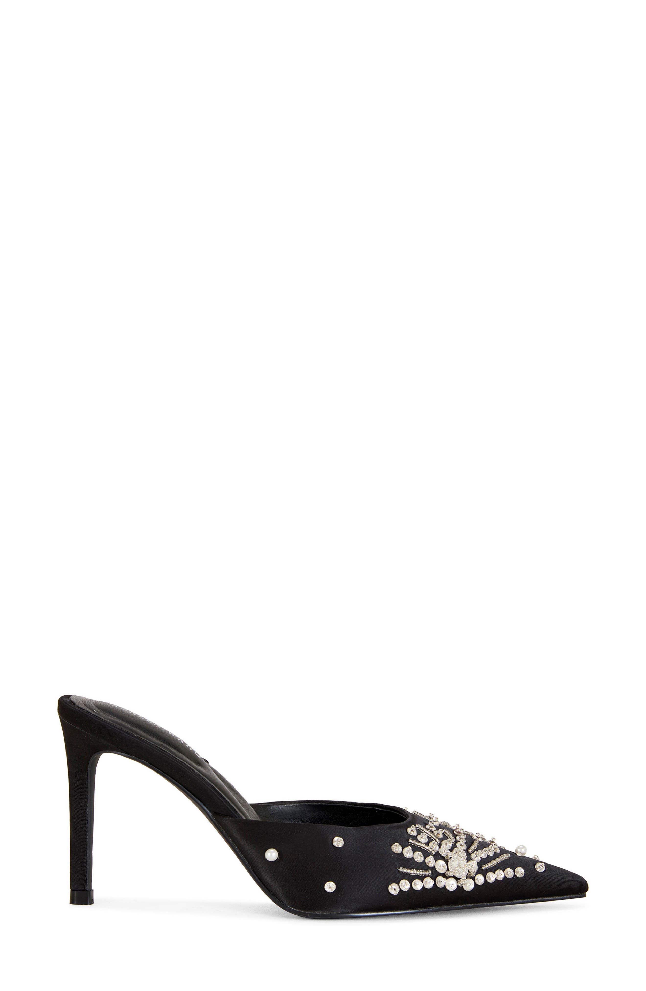 AZALEA WANG Angelica Pointed Toe Mule, Alternate, color, Black