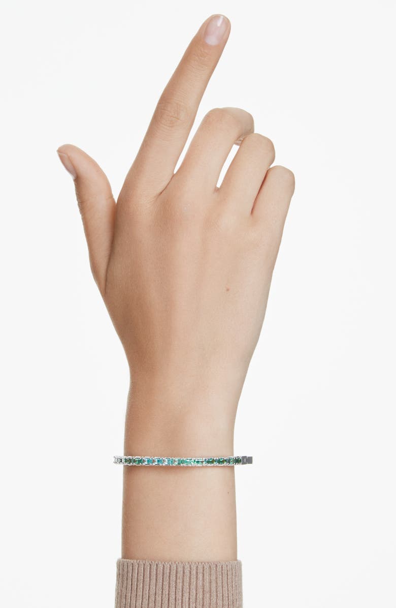 Swarovski Matrix Crystal Bangle, Alternate, color, Green
