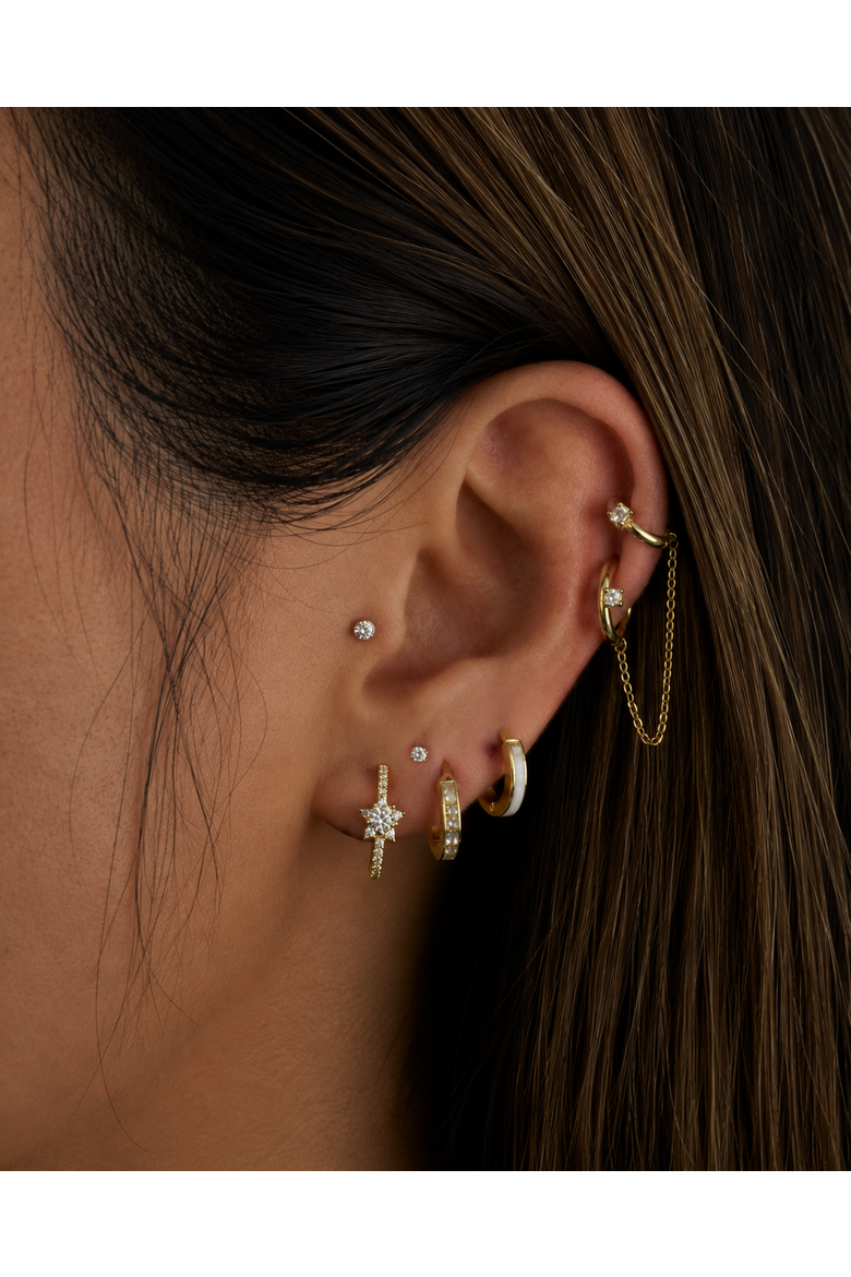 Nova Earrings, Alternate, color, Gold