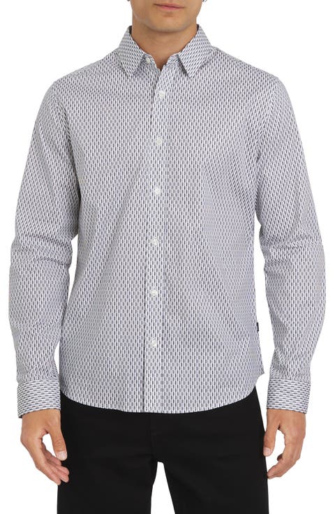 Chancey Stretch Cotton Button-Up Shirt