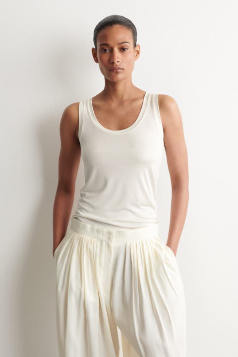 Scoop-neck Silk-jersey Tank Top