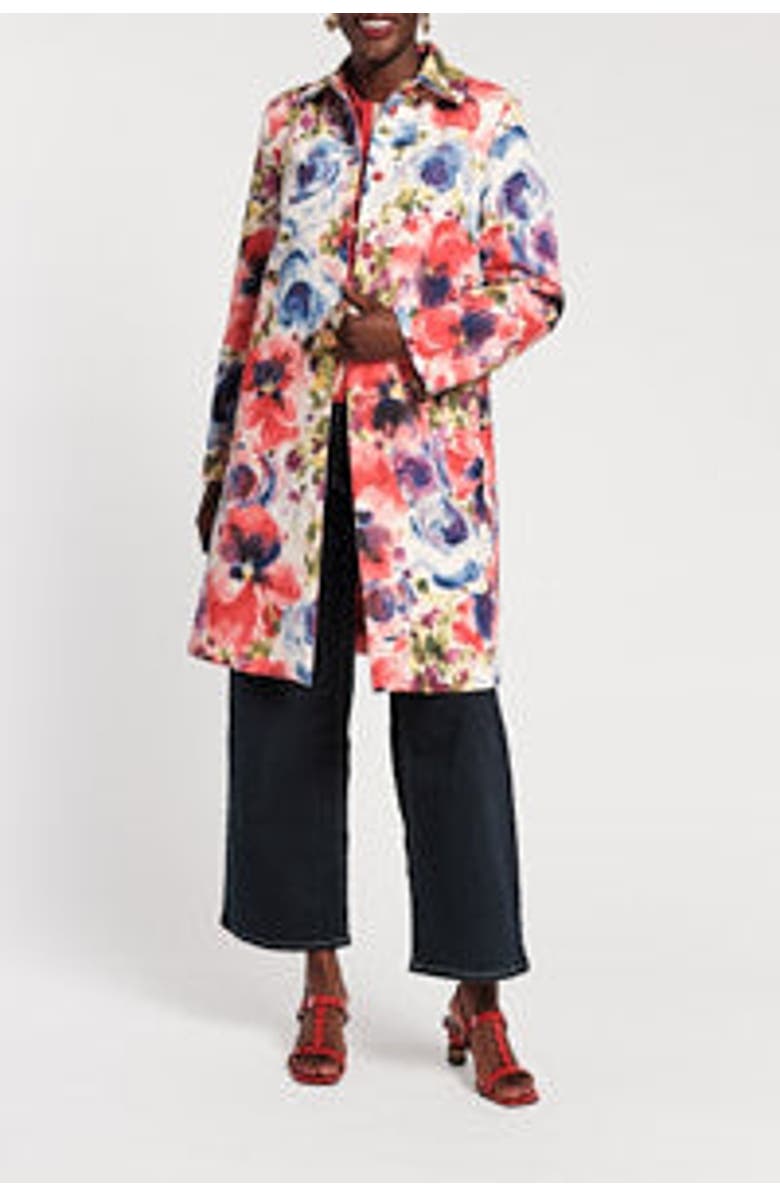 Frances Valentine Balmacaan Super Bloom, Main, color, Pink/Purple/Multi