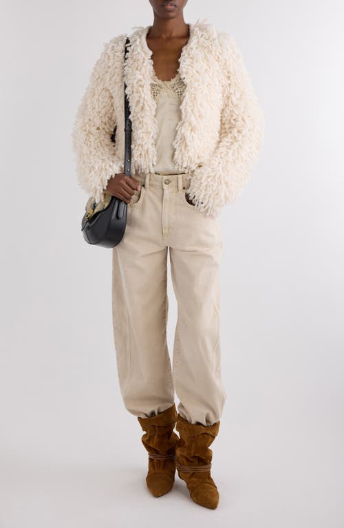 Isabel Marant Fedra Chenille Jacket In White