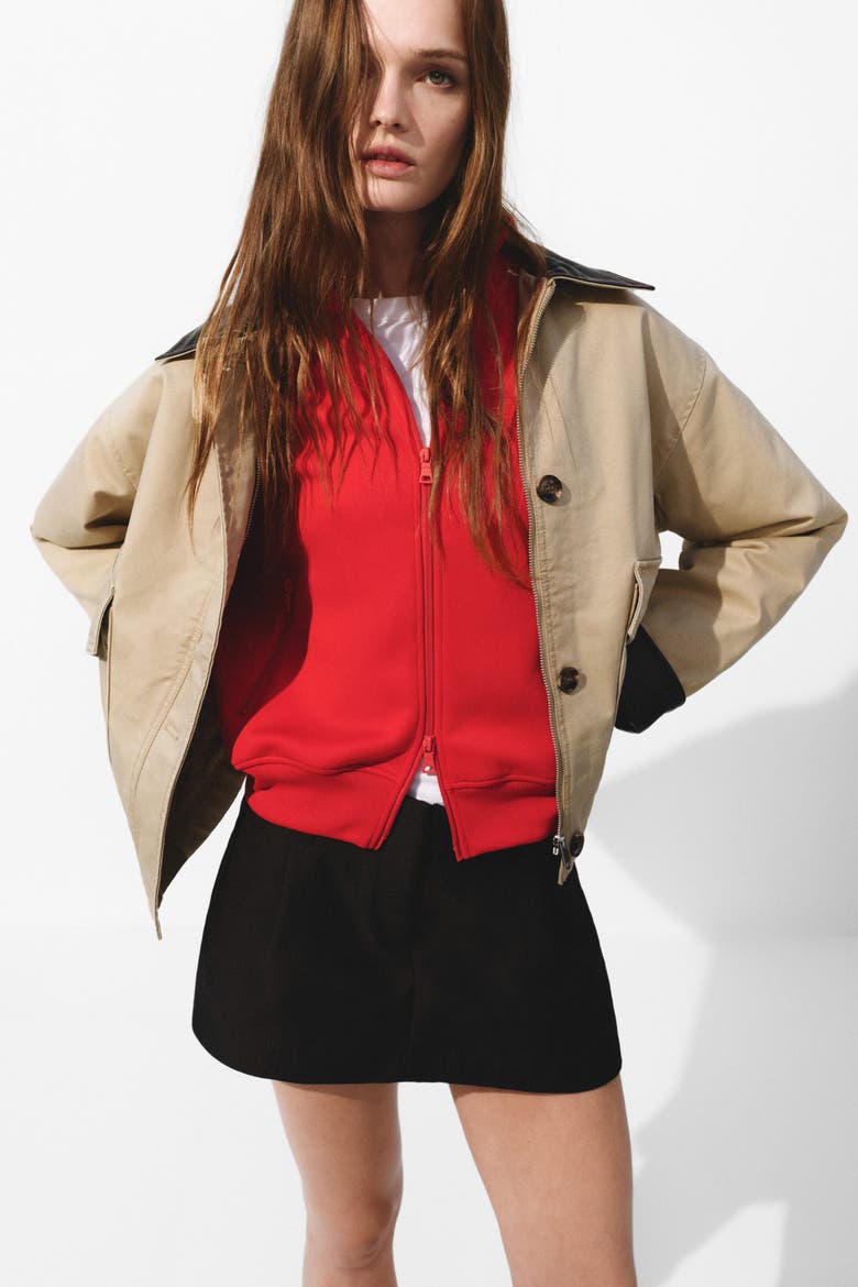 Padded Canvas Jacket, Alternate, color, Beige
