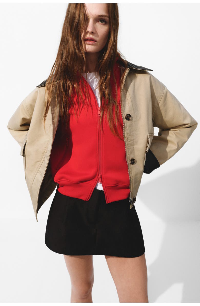 H&M Padded Canvas Jacket, Alternate, color, Beige