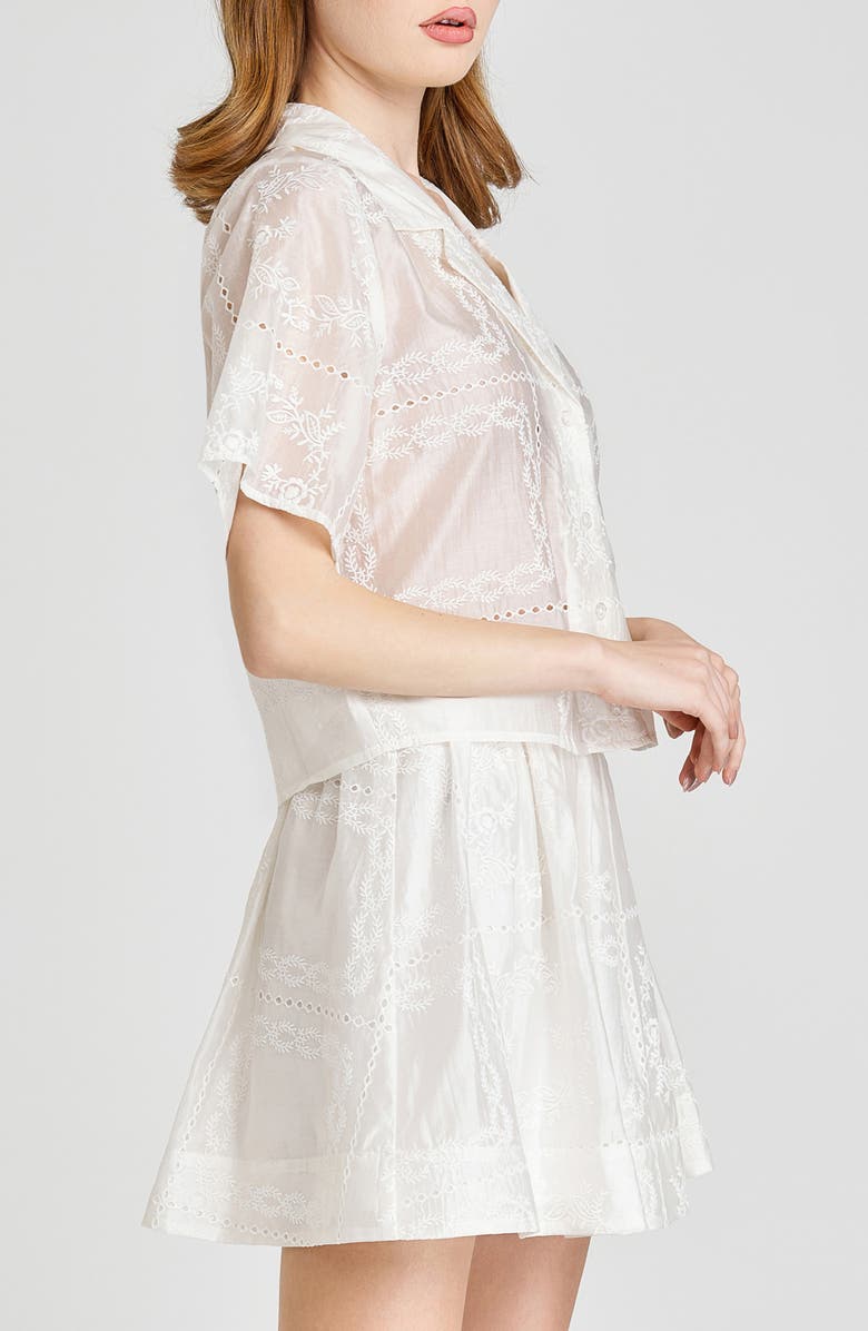 WAYF Rosalie Embroidered Eyelet Shirt, Alternate, color, 
