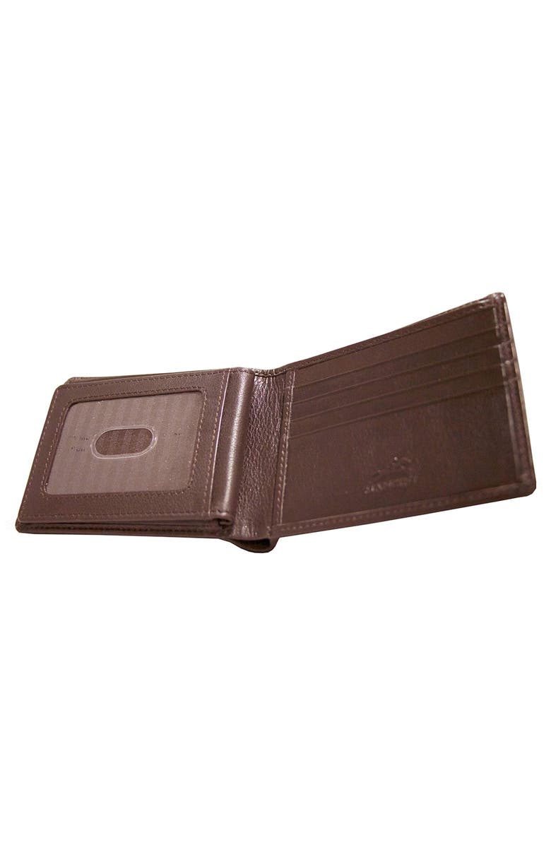 Mancini Boulder RFID Billfold Wallet with Passcase, Alternate, color, Brown