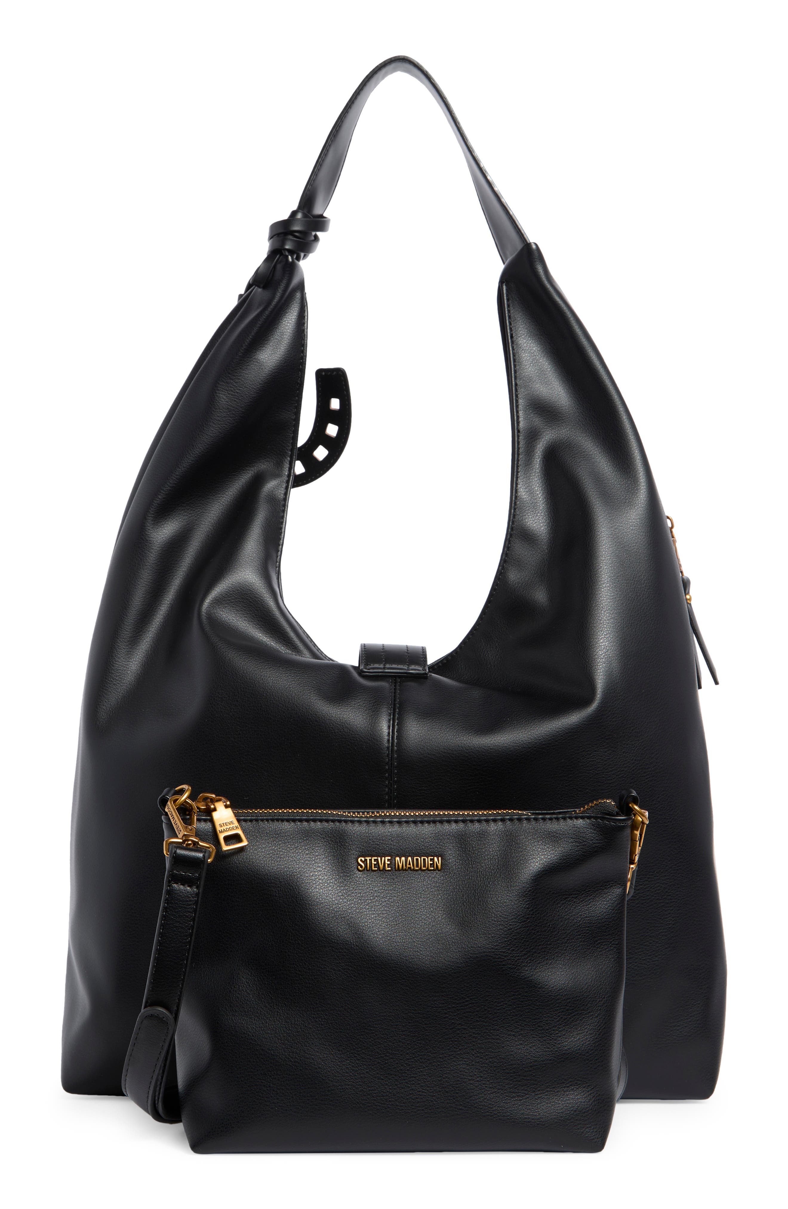 Steve Madden Kiera Hobo Bag, Alternate, color, Black
