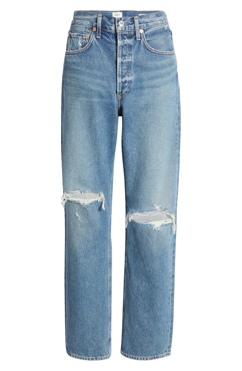 Citizens of Humanity Eva Ripped High Waist Relaxed Baggy Jeans, Alternate, color,