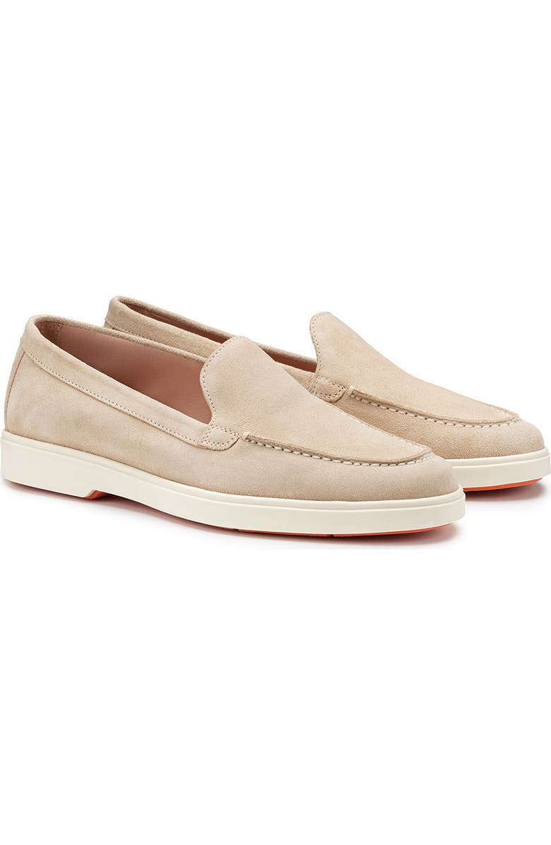 Santoni Women's suede loafer, Main, color, Pink