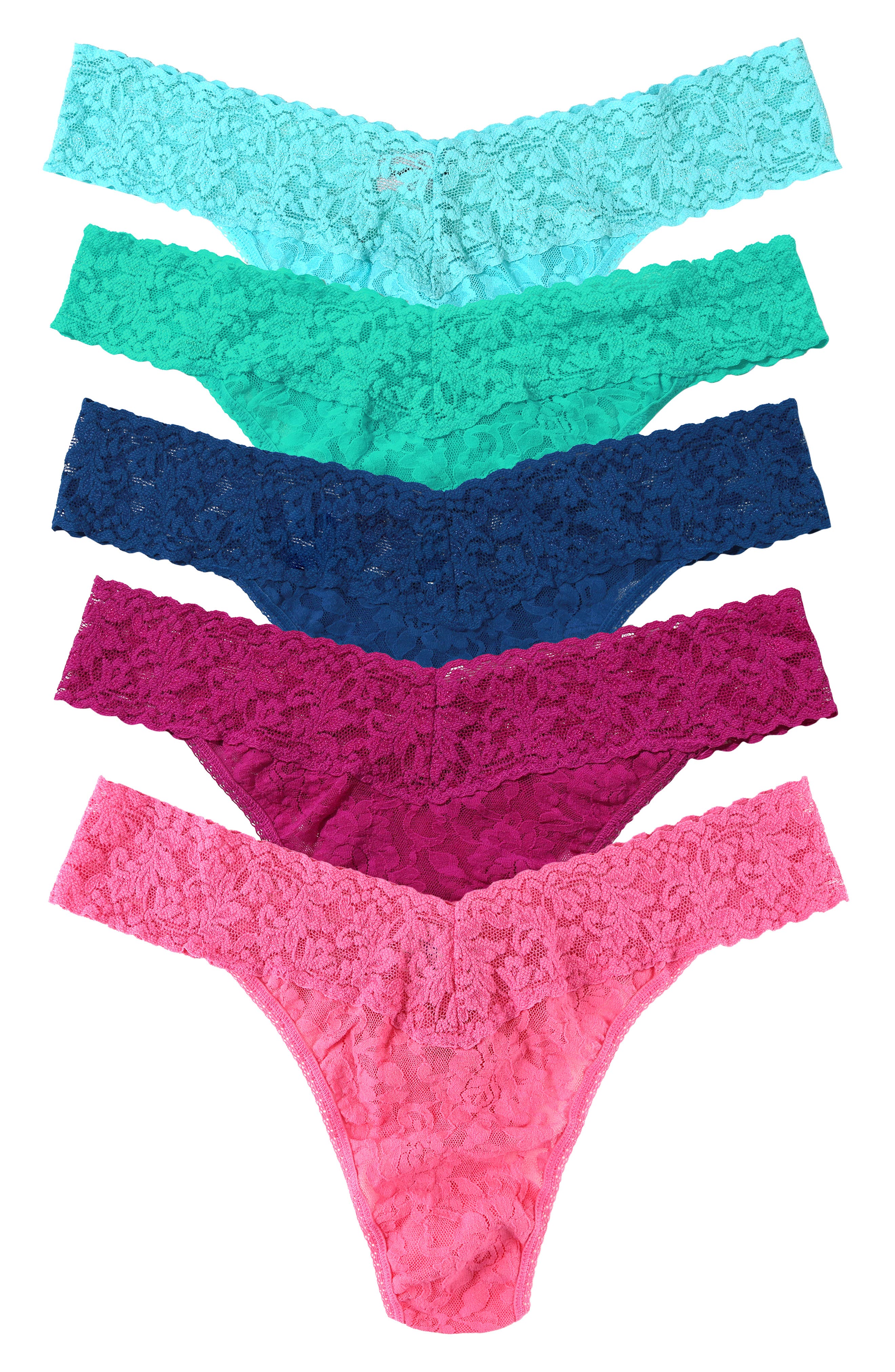 Hanky Panky Holiday Cracker Assorted 5-Pack Original Rise Thongs ...