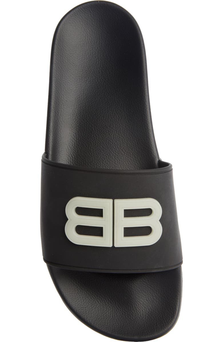 Balenciaga Glow in the Dark BB Logo Slide Sandal, Alternate, color,