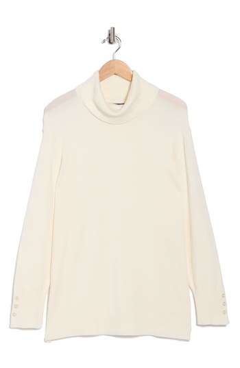 Joseph A Essential Fine Gauge Turtleneck Sweater In White