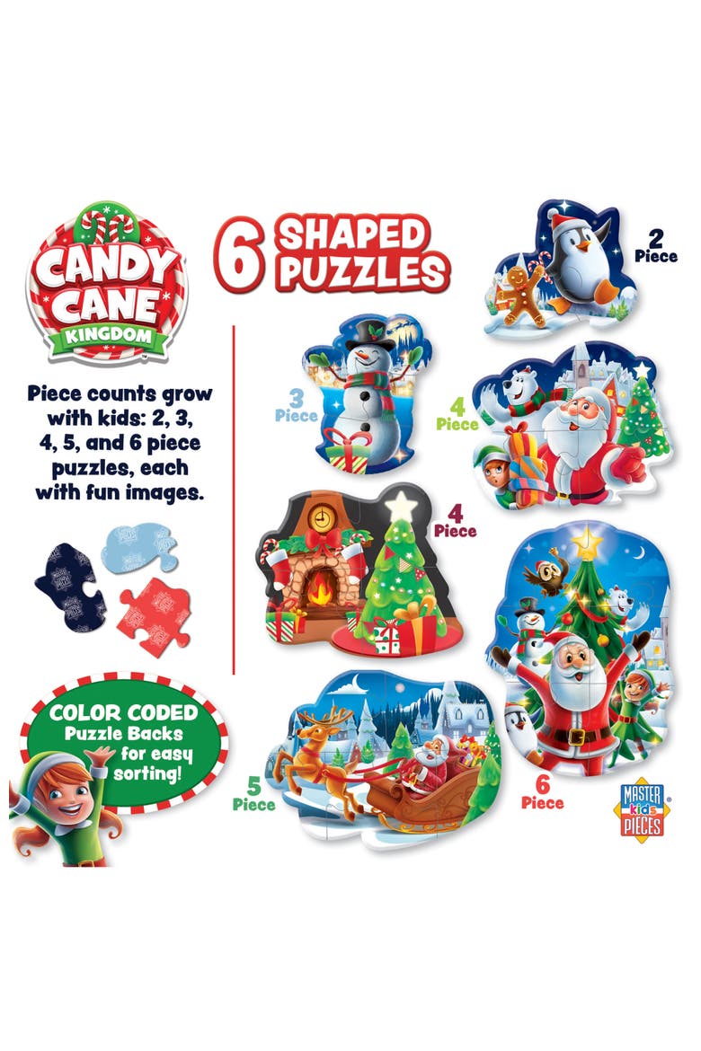 Candy Cane Kingdom 6-Pack Mini Puzzles, Alternate, color, Multicolor