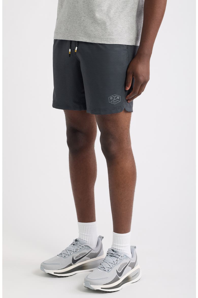 No Sweat Shorts, Alternate, color, BLACK STRI