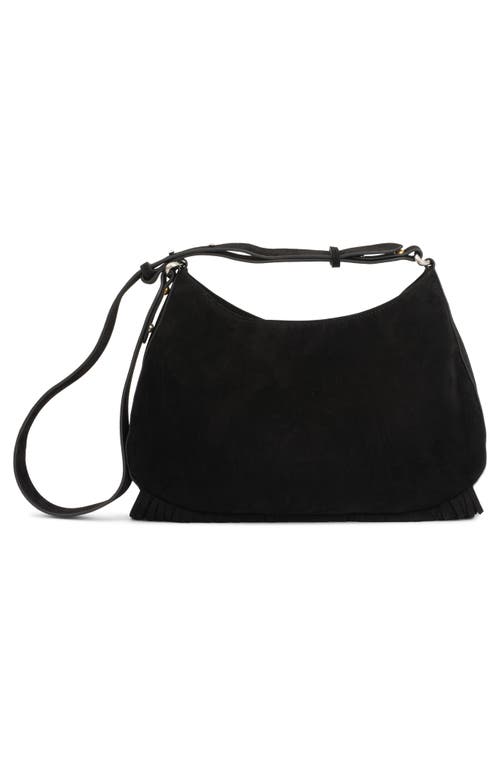 Jeffrey Campbell Lyrical Suede Crossbody Bag In Black Suede