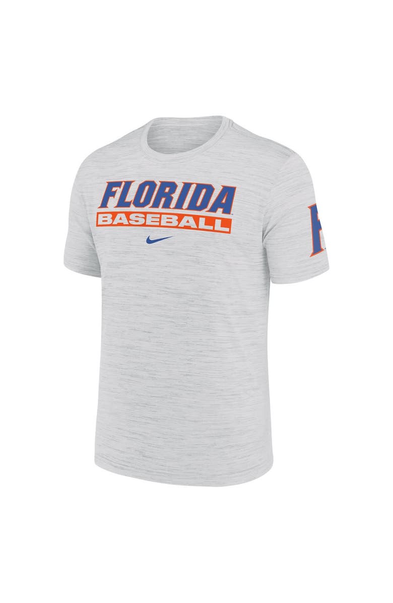 Nike Men's Nike Ash Florida Gators Velocity Baseball Wordmark Stack Performance T-Shirt, Alternate, color, 