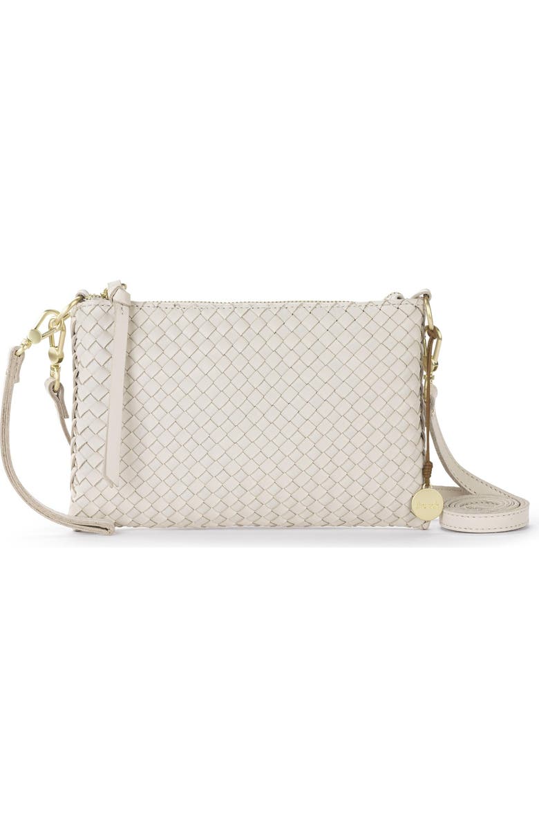 The Sak Vita Hand Woven Leather Crossbody Wristlet, Alternate, color, Stone Woven