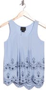 Forgotten Grace Embroidered Eyelet Cutout Tank
