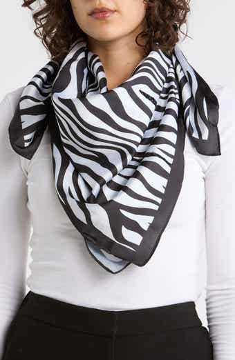 Steve Madden Zebra Print Square Scarf