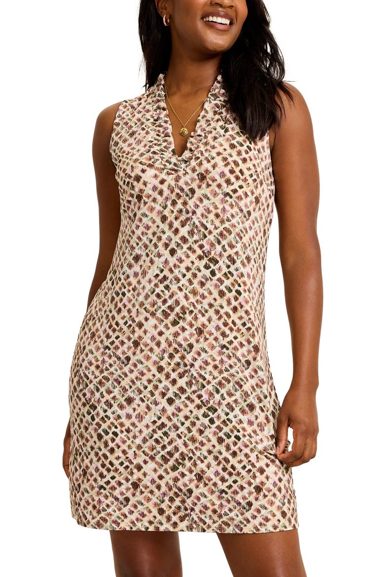Carmela Gemstone Geo Sleeveless Minidress, Main, color, COCONUT